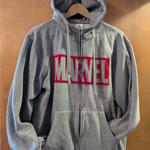 Marvel Gray Hoodie with Red Logo